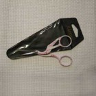 Floral Stork 4.5” scissors pink/white